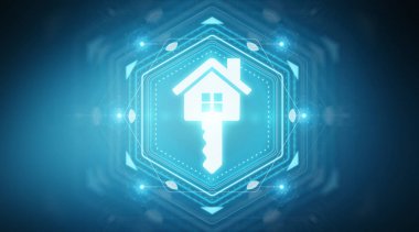 Emlak dijital arabirimi 3d render