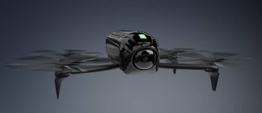 Modern dron 3d render