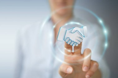 Bir ortaklık 3d render sonuç işkadını