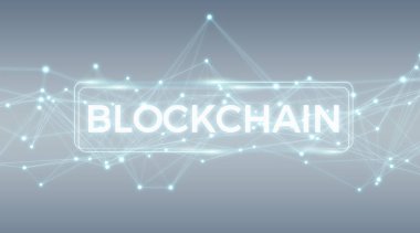 Blockchain bağlantı arka plan 3d render