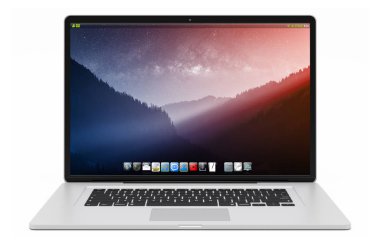 Modern gümüş dizüstü 3d render