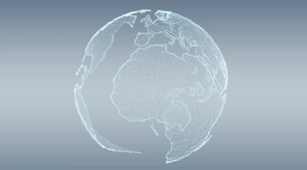 Système de connexions vue globale du monde rendu 3D — Photo