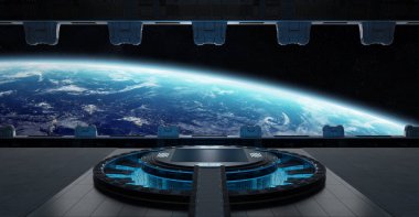 İniş pisti uzay İçişleri 3d render unsurları bu i