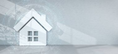 İç bağlantı 3d render ile simgesinde SmartHome