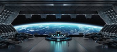 İniş pisti uzay İçişleri 3d render unsurları bu i