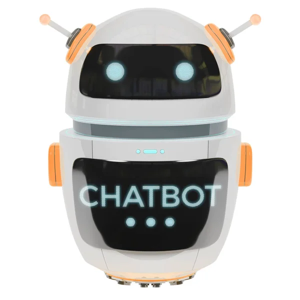 Chatbot cyfrowy futurystyczny 3d renderowania — Zdjęcie stockowe