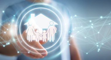 Aile Bakımı sigorta başvuru 3B oluşturmayı kullanarak iş adamı