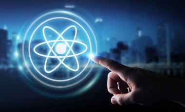 Modern molekül yapısı 3B oluşturmayı kullanarak iş adamı