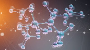 Modern dijital molekül yapısı 3d render