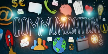 İletişim çizilmiş metin sunu