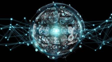 Dijital Küre ve hologram veriler 3B oluşturma