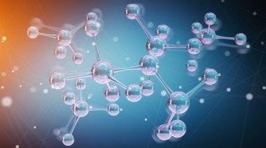 Modern dijital molekül yapısı 3d render