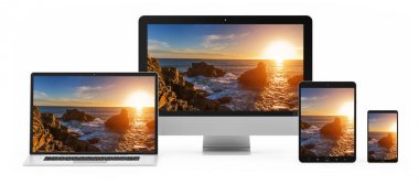 Modern dijital gümüş teknik cihaz 3d render