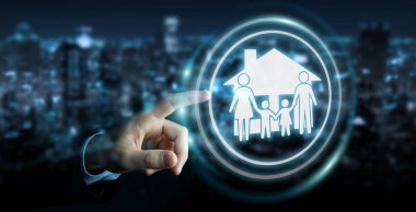 Aile Bakımı sigorta başvuru 3B oluşturmayı kullanarak iş adamı