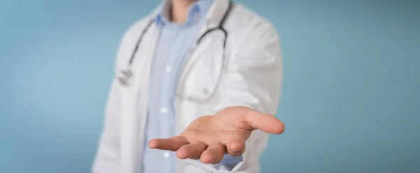 Læge giver tomme hænder - Stock-foto