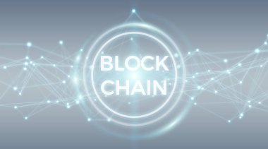 Blockchain bağlantı arka plan 3d render