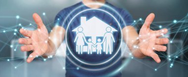 Aile Bakımı sigorta başvuru 3B oluşturmayı kullanarak iş adamı