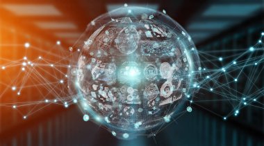 Dijital Küre ve hologram veriler 3B oluşturma