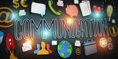 İletişim çizilmiş metin sunu