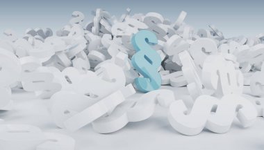 yere düşen 3d render hukuk paragraf simgeler