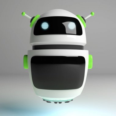 Fütüristik dijital sohbet etmek 3d render