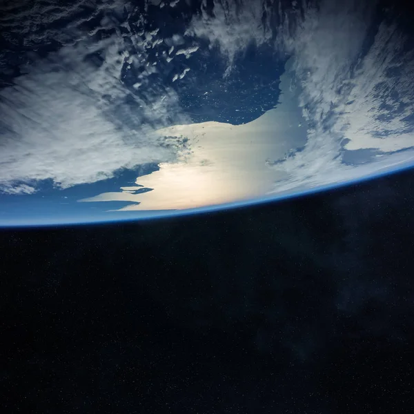 이 이미지 furnis의 공간 3d 렌더링 요소에 행성 지구 — 스톡 사진