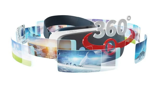 Virtual reality bril technologie afbeelding 3D-rendering — Stockfoto