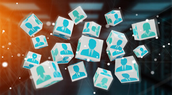 Канал для задания куба иллюстрации 3D рендеринга
