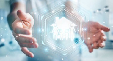 Aile Bakımı sigorta başvuru 3B oluşturmayı kullanarak iş adamı
