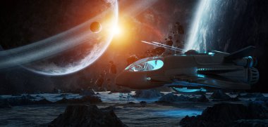 Astronotlar bir asteroid keşfetmek bu i 3d işleme öğeleri