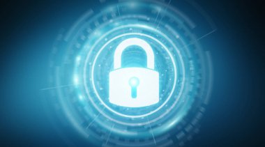 Asma kilit güvenlik arabirimi veriler 3B oluşturmayı korumak