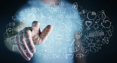 El yazması proje sunumu onun Fi dokunmadan işadamı