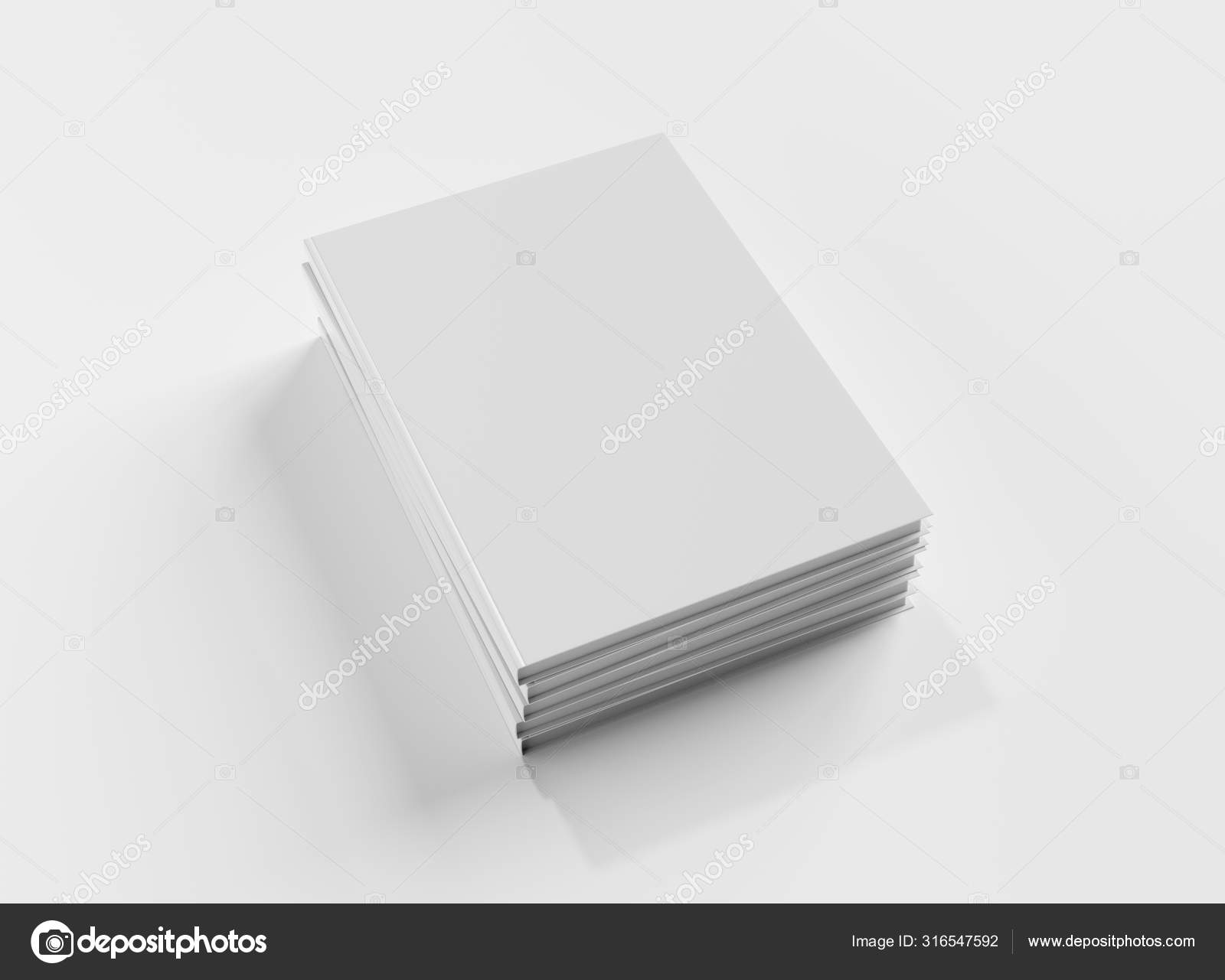 Blank book hardcover pile mockup isolated on white background 3D Stock  Photo by ©sdecoret 316547592