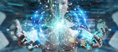 Beyaz robot e ile yenilenebilir ve sürdürülebilir eko enerji oluşturma