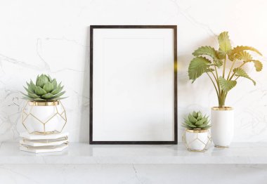 Siyah çerçeve planı ile parlak iç beyaz Shelve üzerinde eğilme