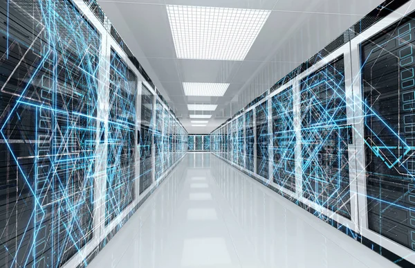 Réseau de connexion dans les serveurs systèmes de stockage de salle de datacenter 3 — Photo