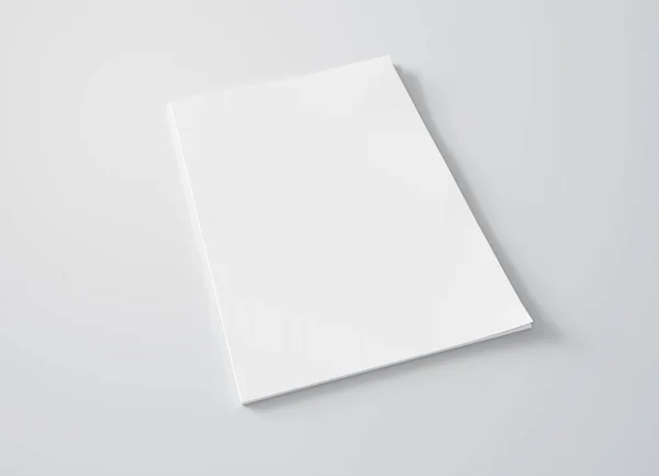 Tijdschrift cover mockup geïsoleerd op witte achtergrond 3D rendering — Stockfoto