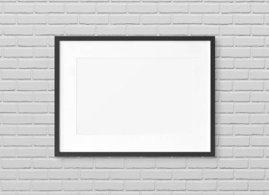 Duvar arka plan 3d render siyah dikdörtgen ahşap çerçeve