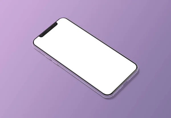 Moderne Smartphone-Attrappe auf Gradienten-Hintergrund 3d-Rendering — Stockfoto