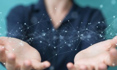 Nokta ve l ile kayan dijital ağ bağlantıları kullanarak Kadın