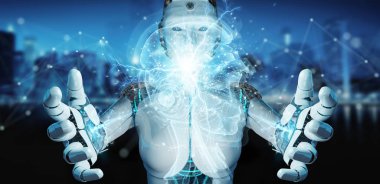 Sayborg dijital yapay zeka holografik projesini kullanıyor.