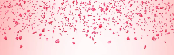 Rote fallende Herzen Valentinstag Hintergrund — Stockfoto