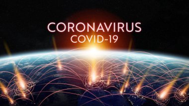 Coronavirus Covid-19 salgını ülkeler arasında yayılıyor ve NASA tarafından desteklenen bu görüntünün 3 boyutlu bileşenlerini nüfusa bulaştırıyor.