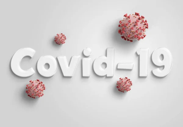 Beyaz Arka Planda Coronavirus Covid Metni 2019 Ncov Resmi Adı — Stok fotoğraf