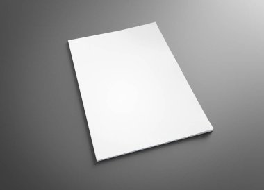 Dergi yumuşak kapak mockup gri arka plan 3d render izole