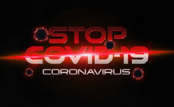 Covid Text Breaking News Style Stop Coronavirus Concept New Disease — Stock Photo, Image