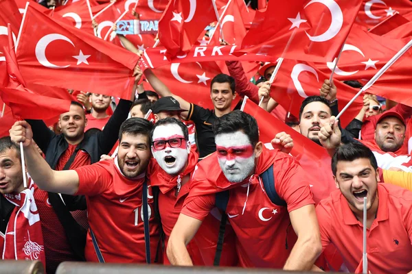 Euro 2016 'da Türk taraftarlar — Stok fotoğraf
