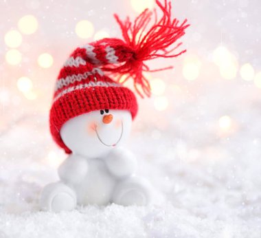 Kar kardan adam. Neşeli Noel arka plan