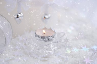 şenlikli bir arka plan Christmas mum