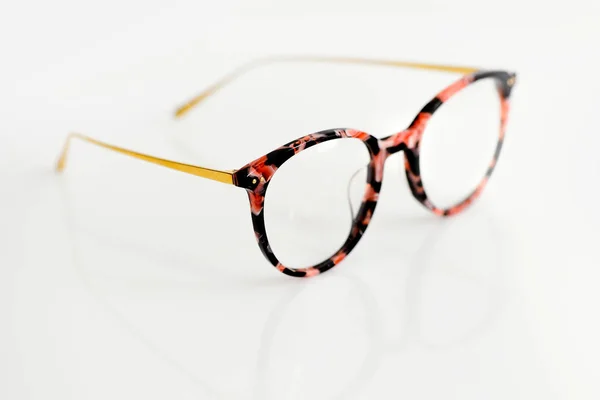 Female fashion glasses on white background — Stock Photo, Image